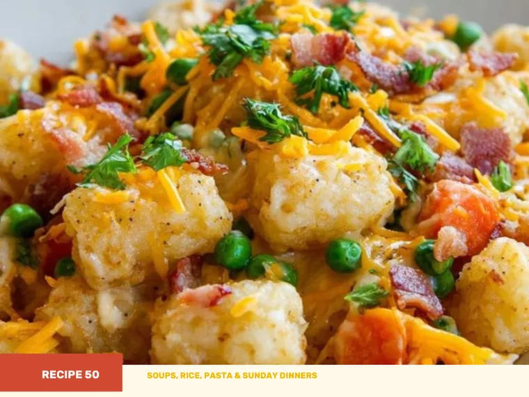 Slow Cooker Chicken Tater Tot Casserole