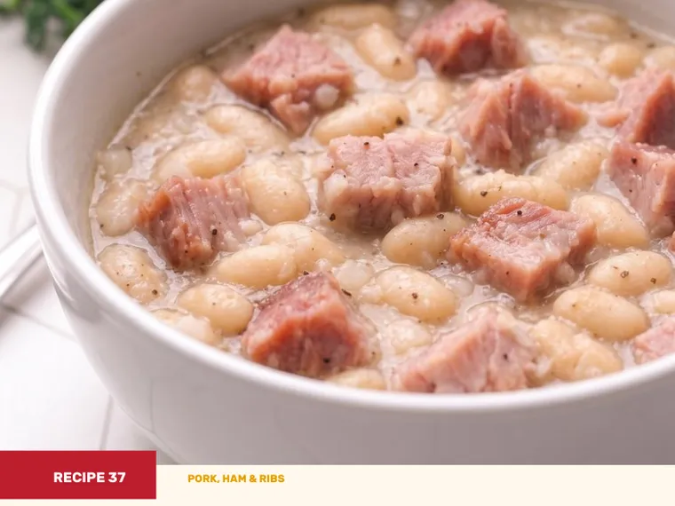 Slow Cooker 3-Ingredient Ham and Beans