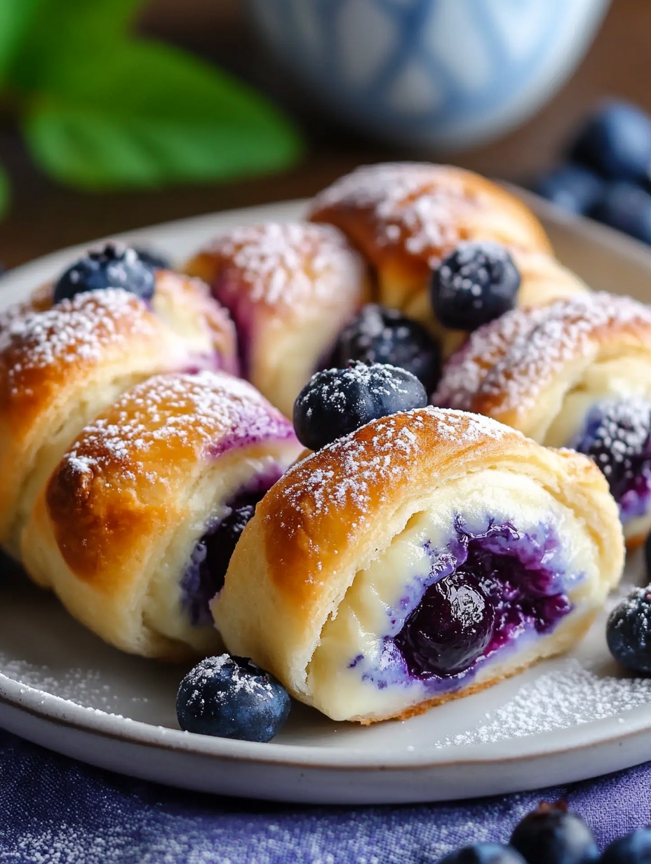5-Ingredient Blueberry Cheesecake Rolls