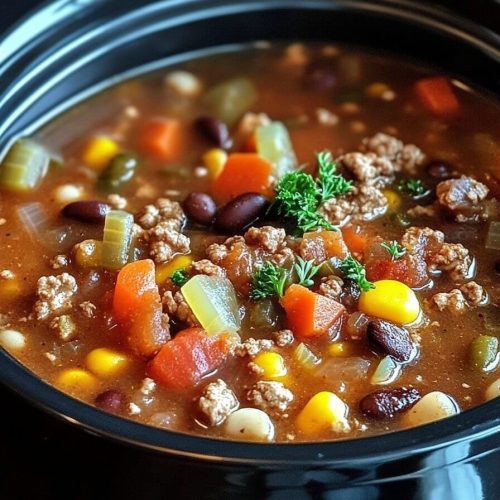 Hearty Crockpot Cowboy Soup