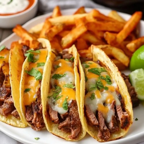 Cheese Steak Tacos with Buffalo Fries: A Bold and Flavorful Twist on Classic Comfort Food