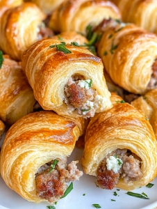 Baked Sausage Cream Cheese Crescents