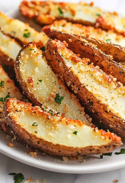 Baked Garlic Parmesan Potato Wedges: Crispy, Flavorful, and Easy to Make