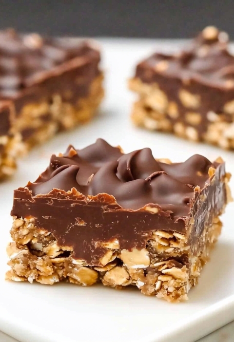 No-Bake Chocolate Oat Bars