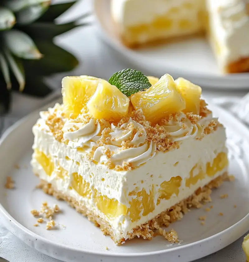 No-Bake Pineapple Cream Dessert: A Light and Refreshing Treat
