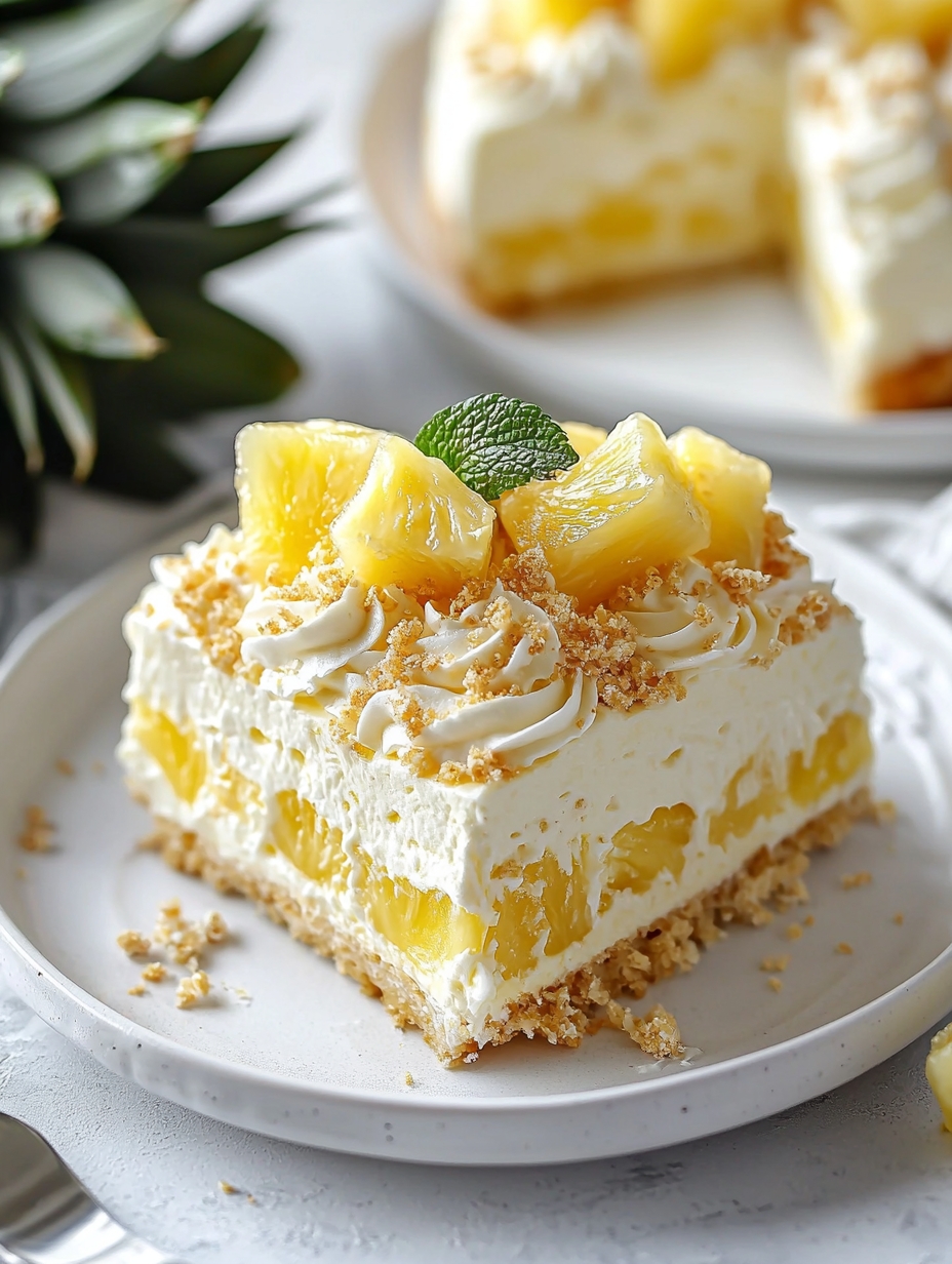 No-Bake Pineapple Cream Dessert: A Light and Refreshing Treat
