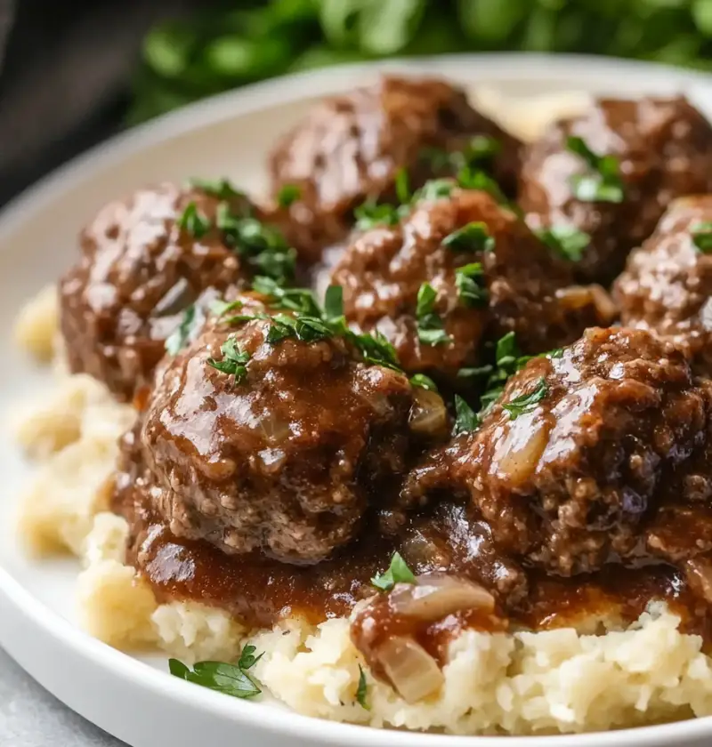 Slow Cooker Salisbury Steak Meatballs: A Comfort Food Classic Made Easy