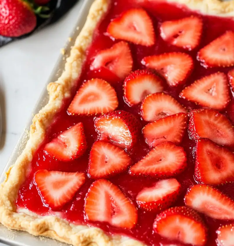 Easy Strawberry Slab Pie