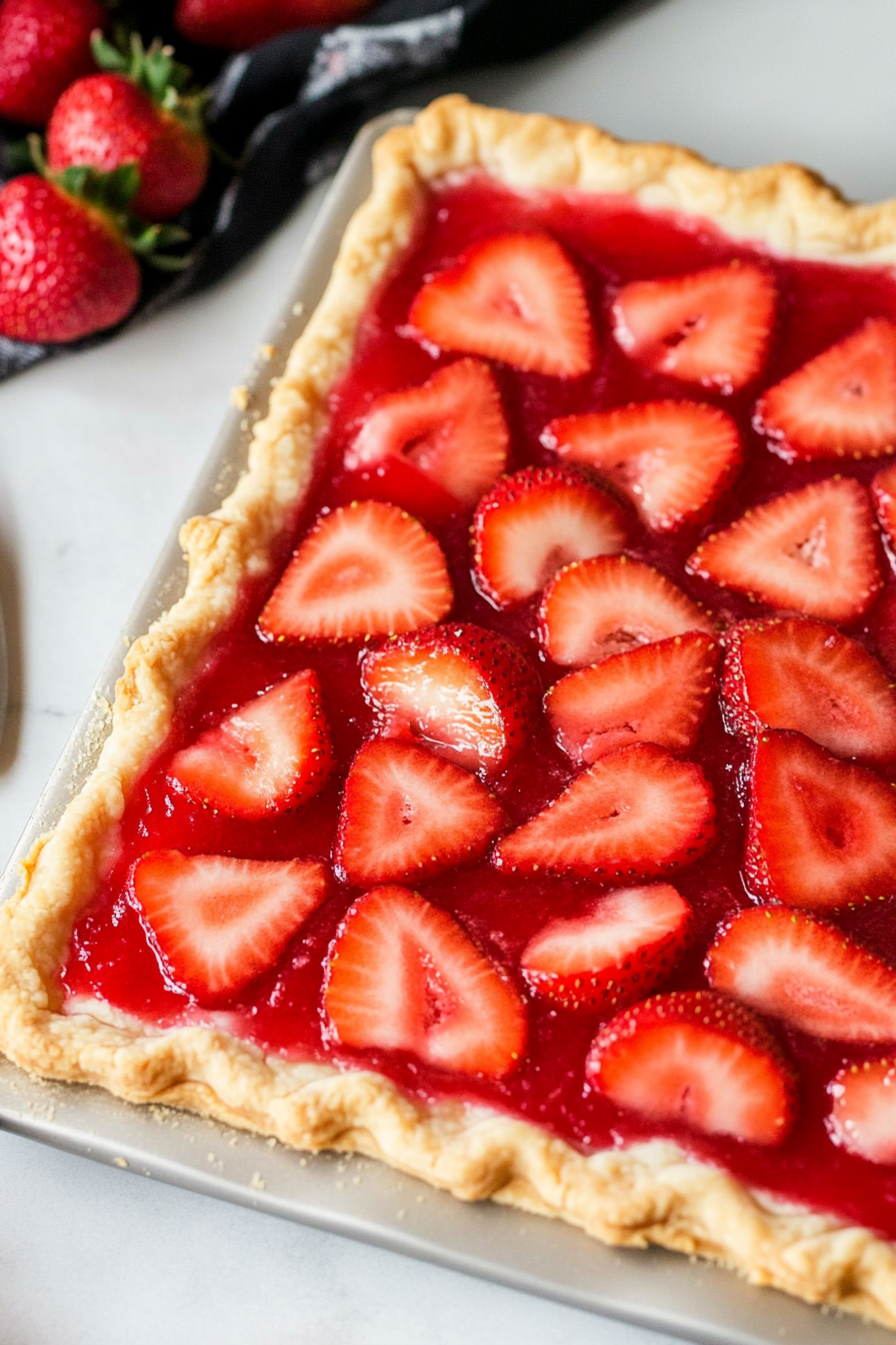 Easy Strawberry Slab Pie [itsnotaboutnutrition.com]