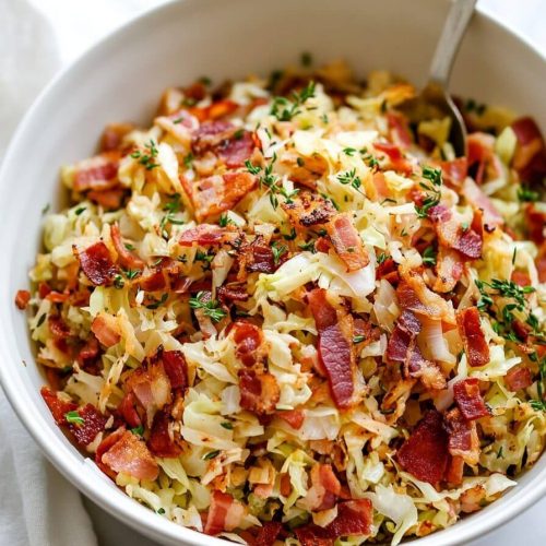 FRIED CABBAGE (WITH BACON, ONION, AND GARLIC)
