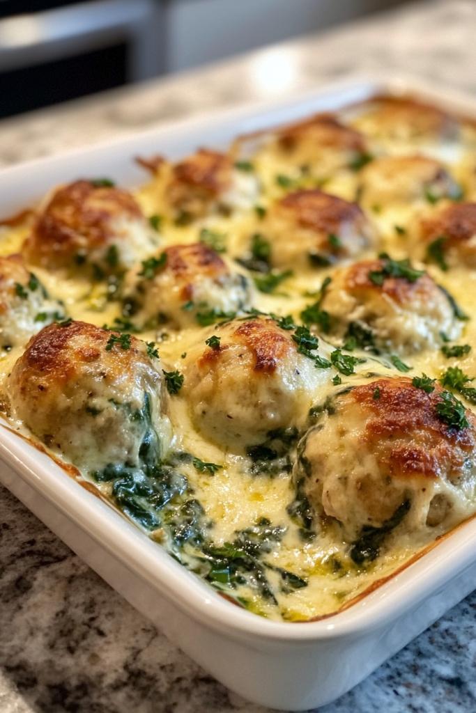 Baked Chicken Ricotta Meatballs