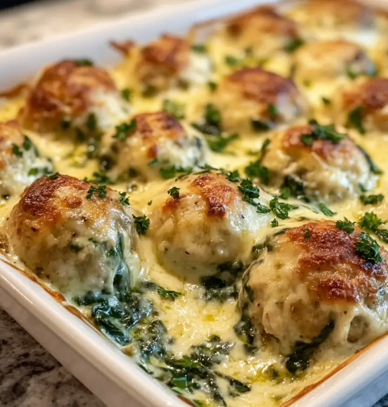 Baked Chicken Ricotta Meatballs