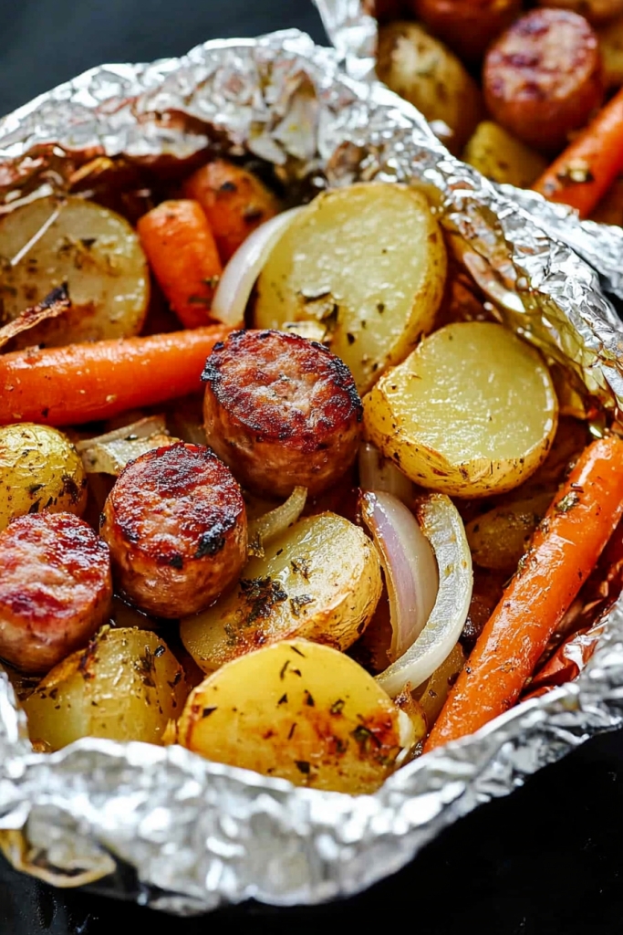 Sausage & Potato Foil Packet