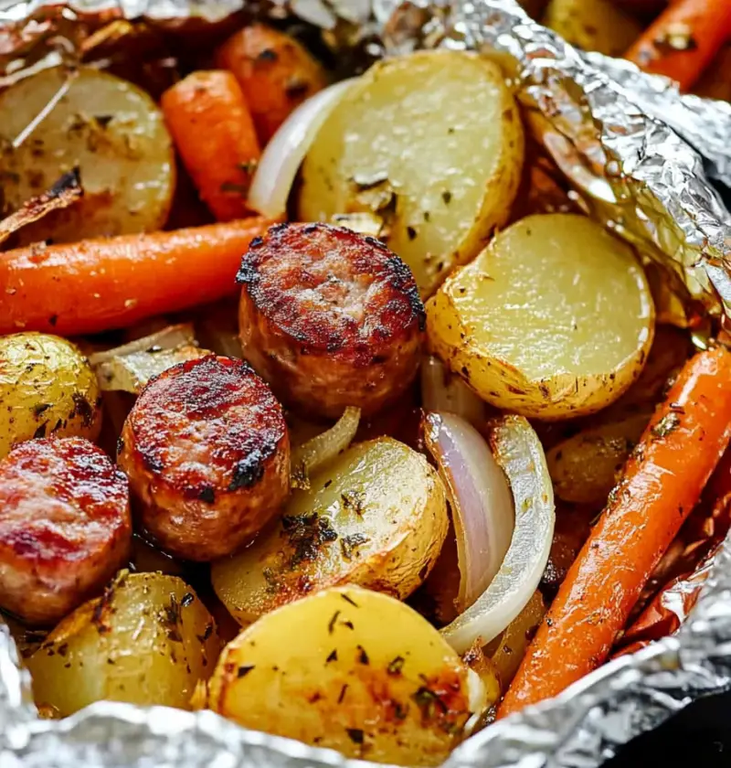 Sausage & Potato Foil Packet