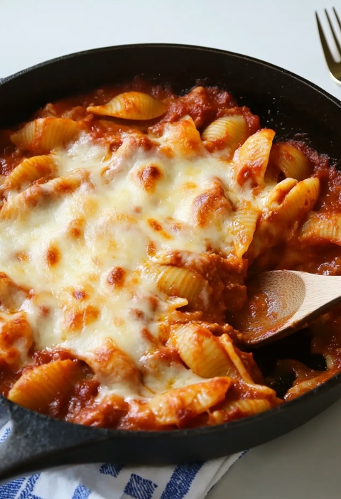 Creamy Beef and Shells