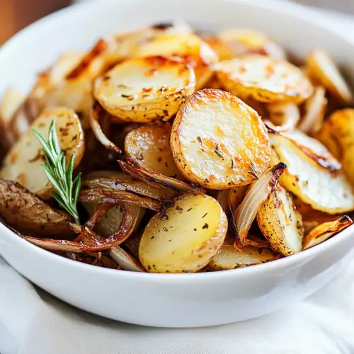 OVEN FRIED POTATOES and ONIONS