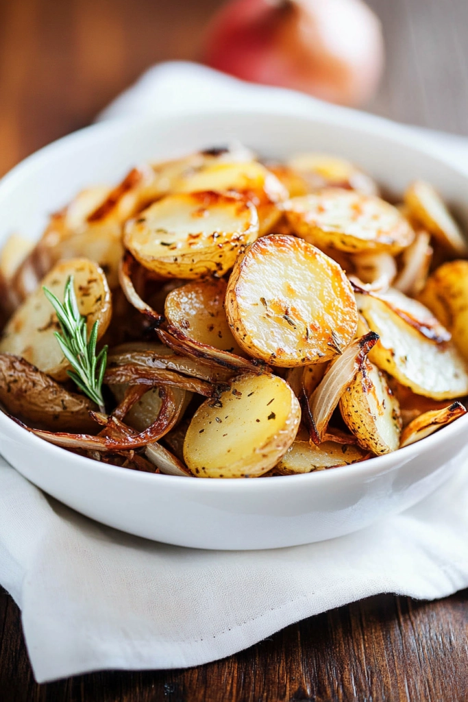 OVEN FRIED POTATOES and ONIONS