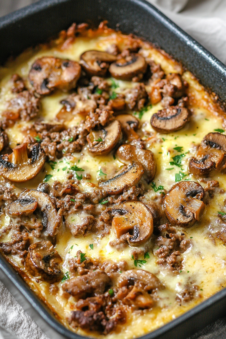 Hamburger Mushroom Bake