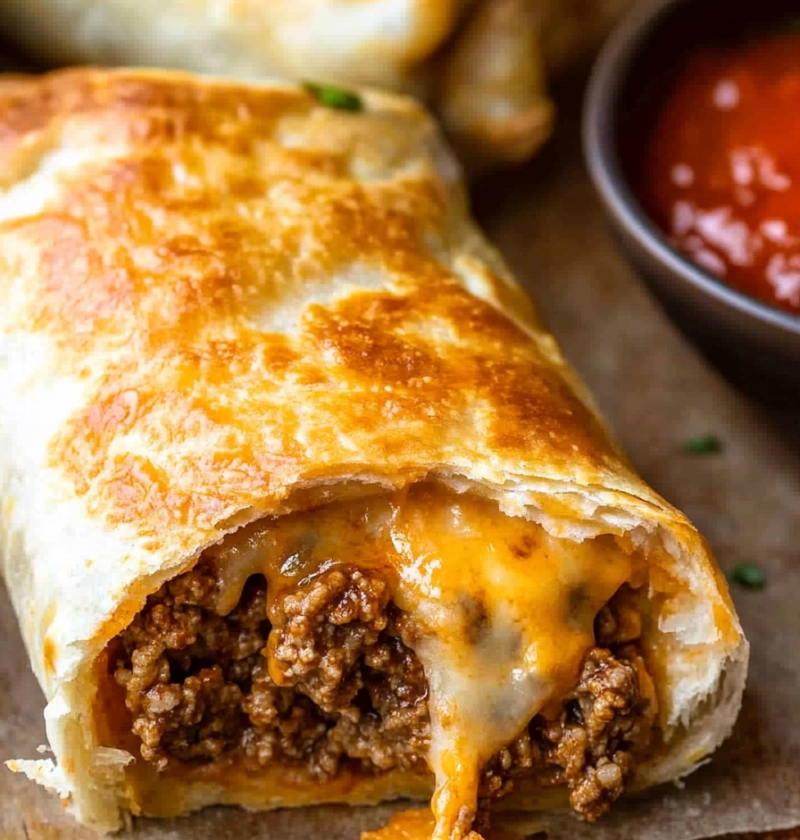 LOADED CHEESY POCKET TACOS