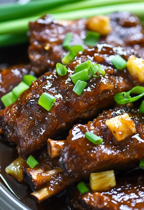 Slow Cooker Hawaiian Ribs
