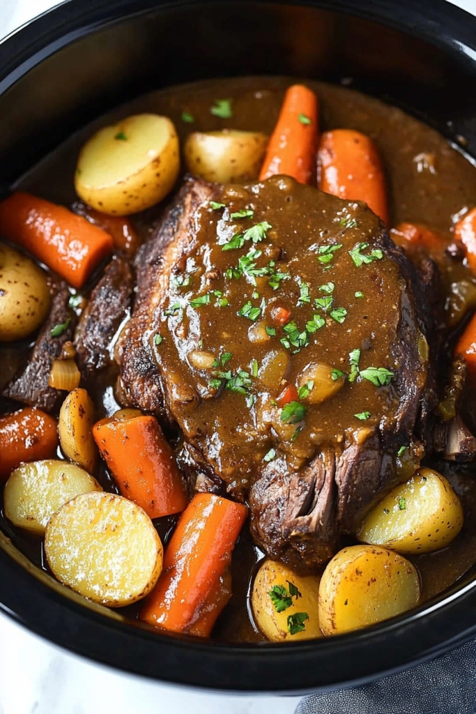 Slow Cooker Pot Roast with Gravy