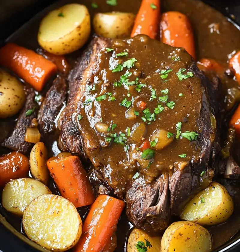 Slow Cooker Pot Roast with Gravy