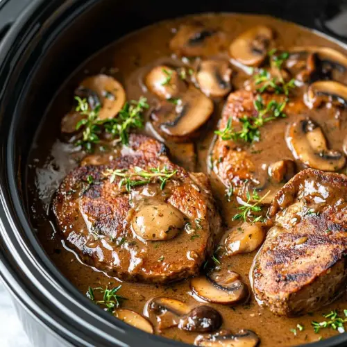 CROCK POT SMOTHERED PORK CHOPS