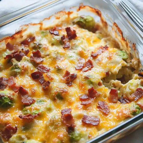 Bacon Brussels Sprouts Gratin