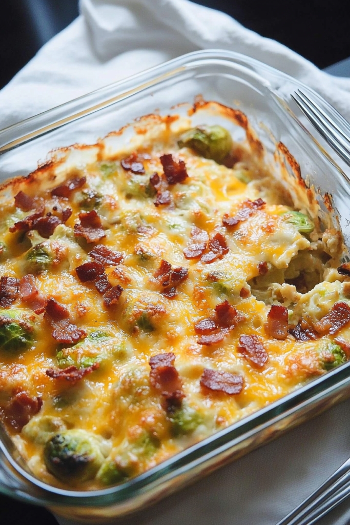 Bacon Brussels Sprouts Gratin