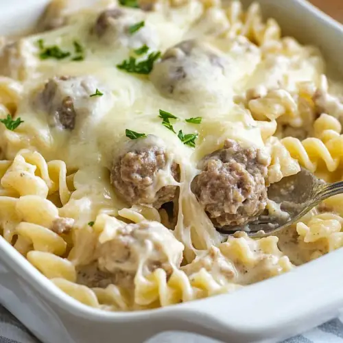 Swedish Meatball Noodle Bake