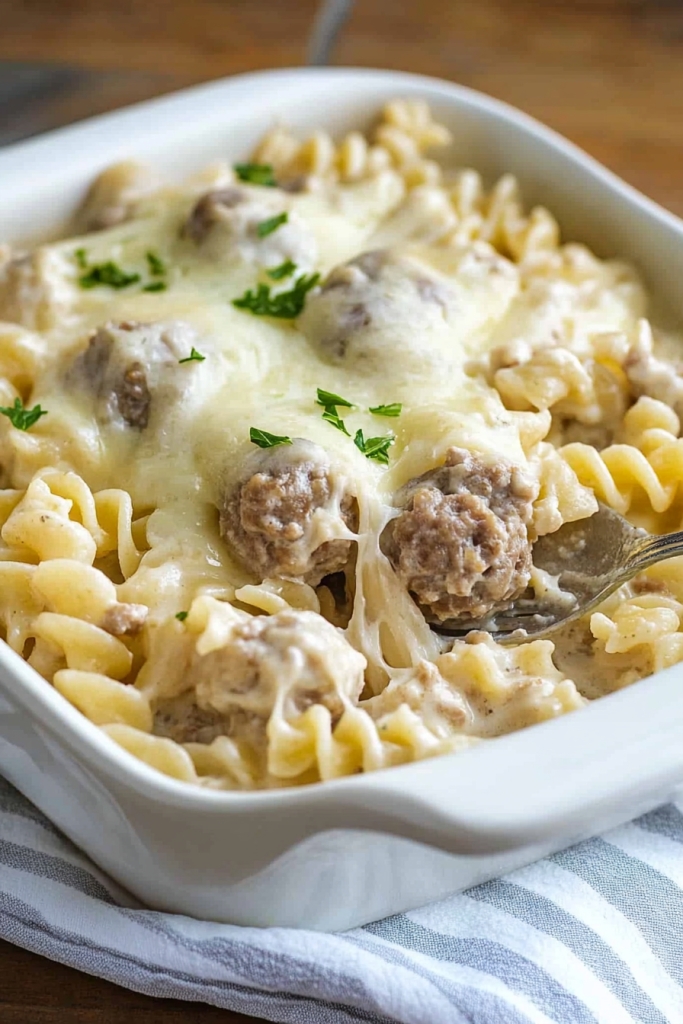 Swedish Meatball Noodle Bake