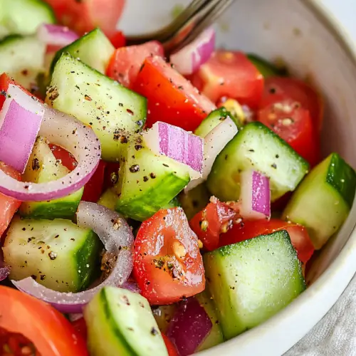 MARINATED CUCUMBERS, ONIONS, AND TOMATOES
