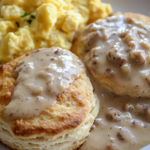 Buttermilk Biscuits and Sausage Gravy