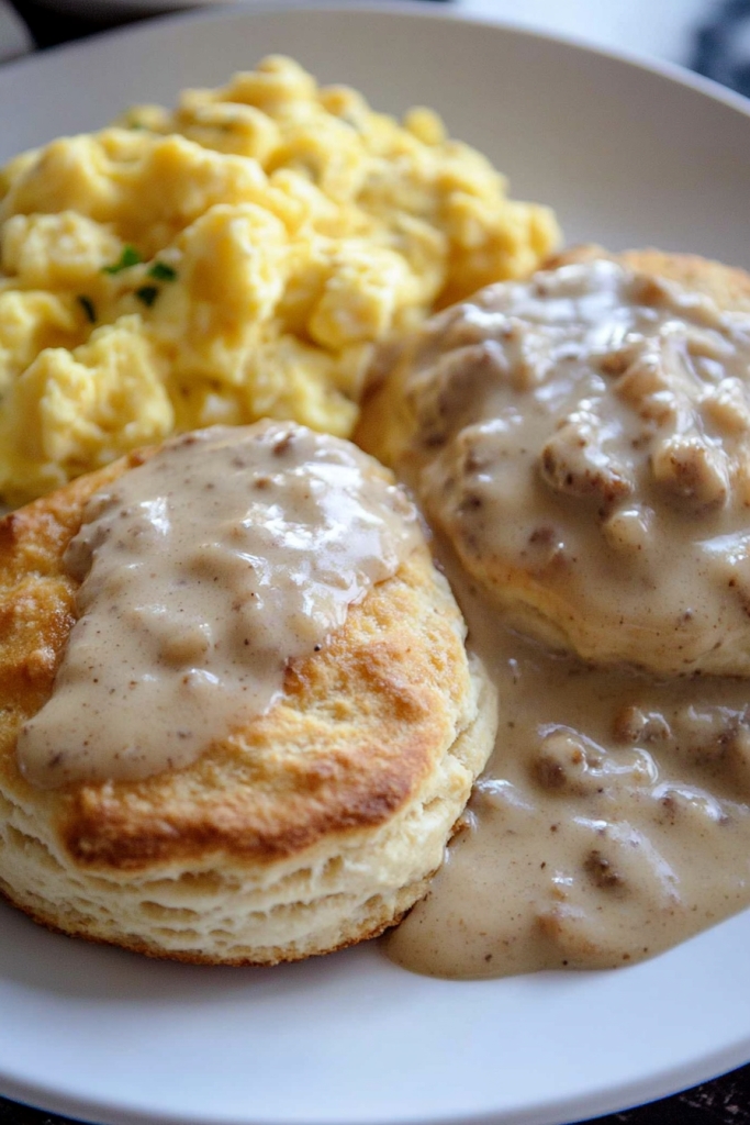 Buttermilk Biscuits and Sausage Gravy