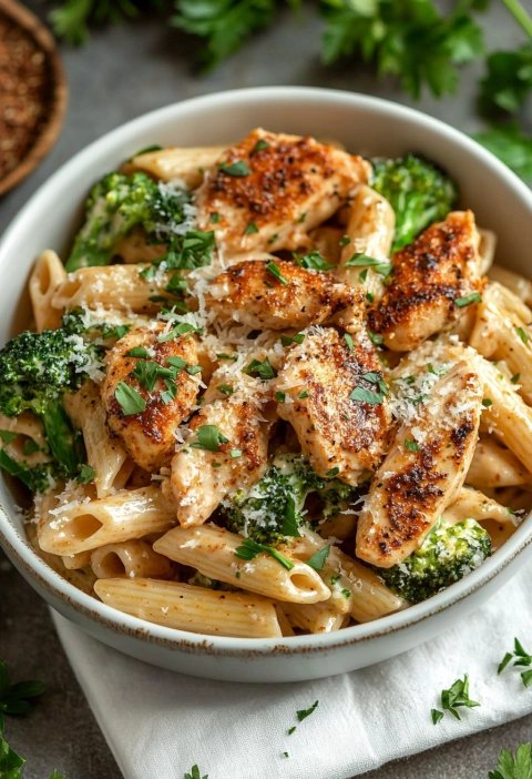Cajun Chicken And Broccoli Alfredo