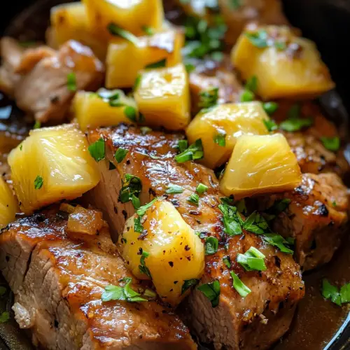 Slow Cooker Pineapple Pork