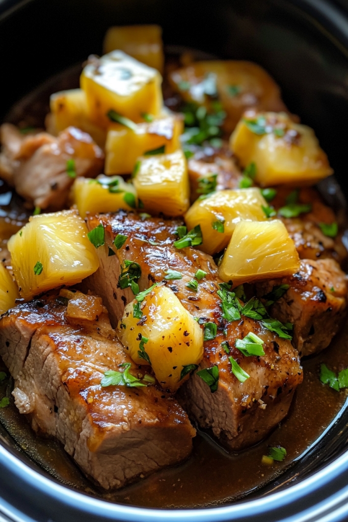 Slow Cooker Pineapple Pork