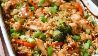 Teriyaki Chicken and Rice Casserole