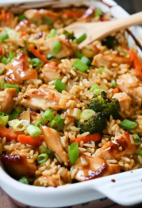 Teriyaki Chicken and Rice Casserole