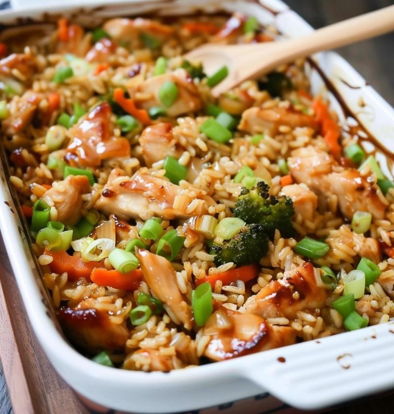 Teriyaki Chicken and Rice Casserole