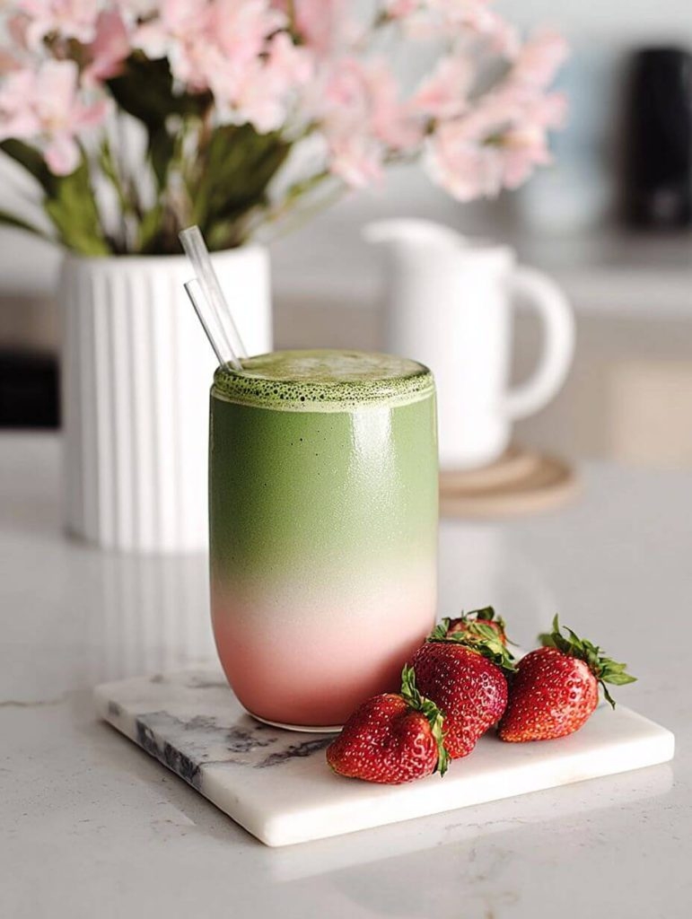 Strawberry Matcha Latte