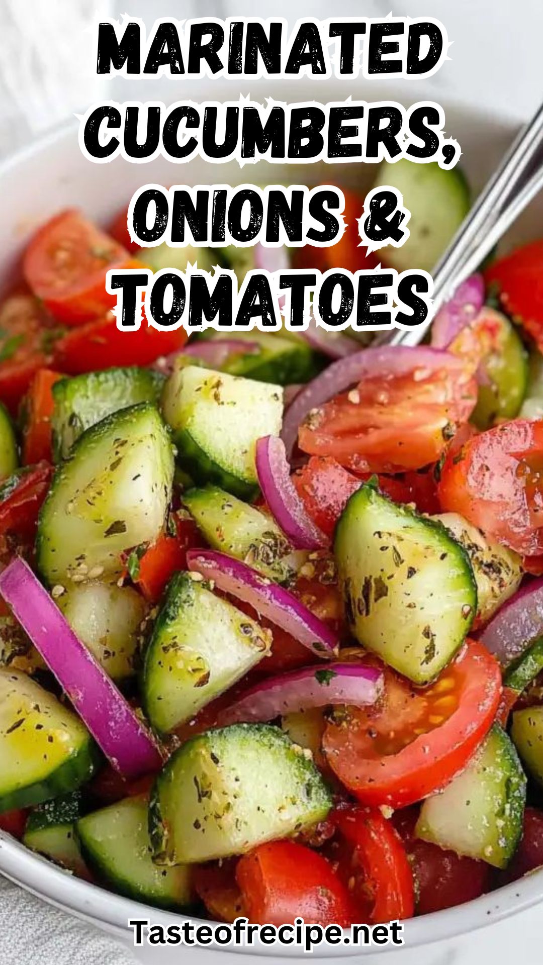 MARINATED CUCUMBERS, ONIONS, AND TOMATOES