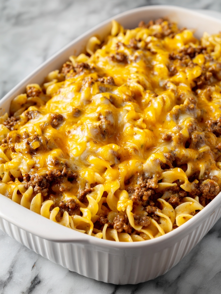 Beef & Noodle Casserole — A Little Hug from the Oven