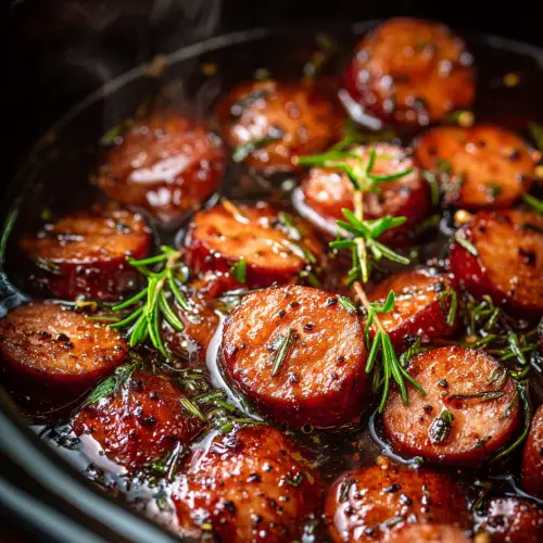Slow Cooker Honey Mustard Kielbasa Bites — The Snack That Disappears First