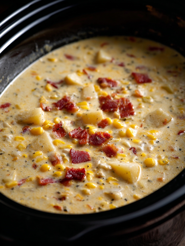 slow cooker Amish Corn Chowder