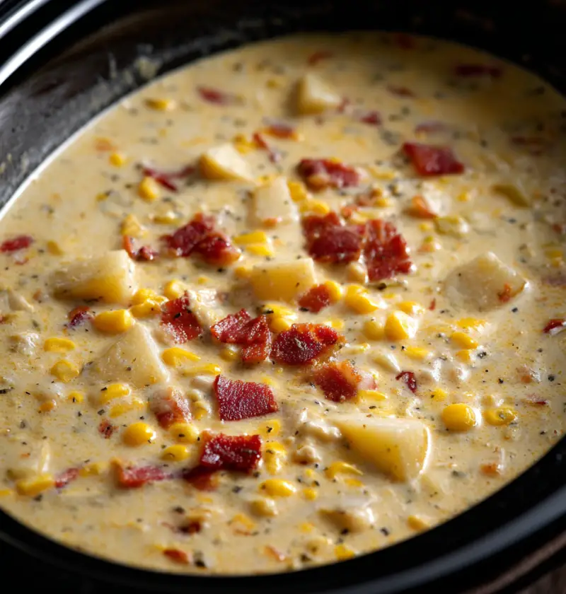 slow cooker Amish Corn Chowder