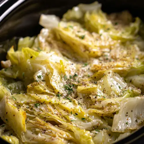 Slow Cooker Garlic Parmesan Whole Cabbage with Lemon Butter
