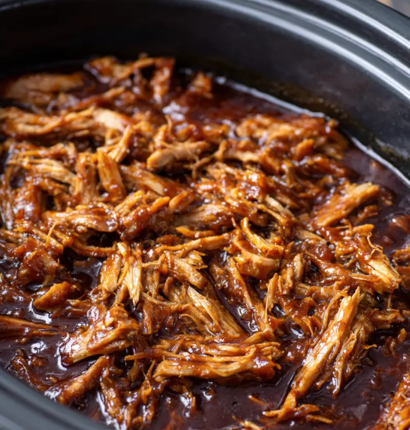Slow Cooker Pulled Pork with BBQ Sauce