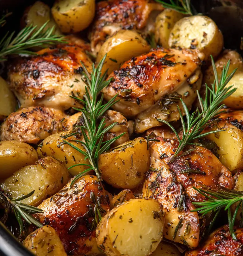 Slow Cooker Herb-Infused Chicken and Potatoes