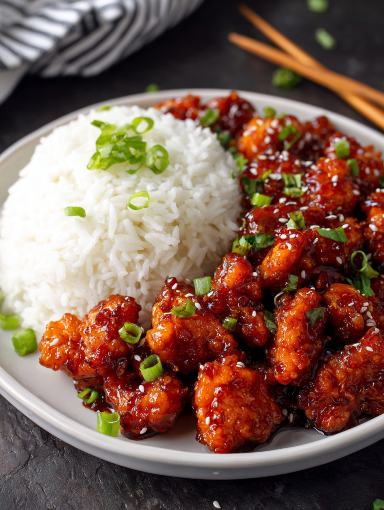 Slow Cooker Spicy Orange General Tso’s Chicken